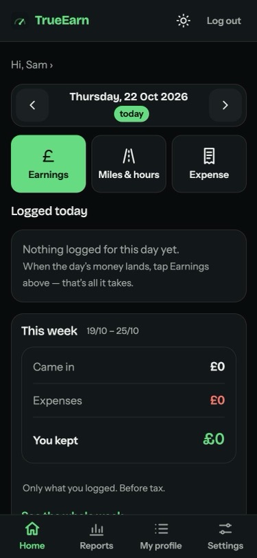 TrueEarn Books home screen on a phone